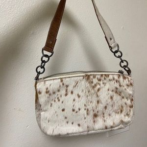Free People Faux Cowhide purse